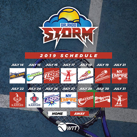 2019 Calendar Orlando Storm