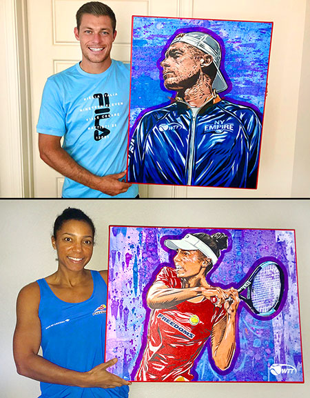 Neal Skupski Raquel Atawo with Art